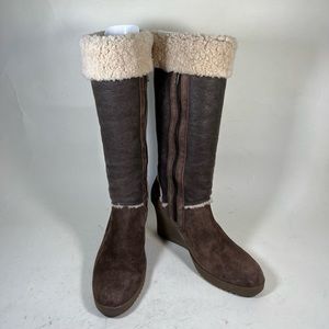 UGG Upper Leather & Genuine Sheep Skin Over The Knee Women Boot